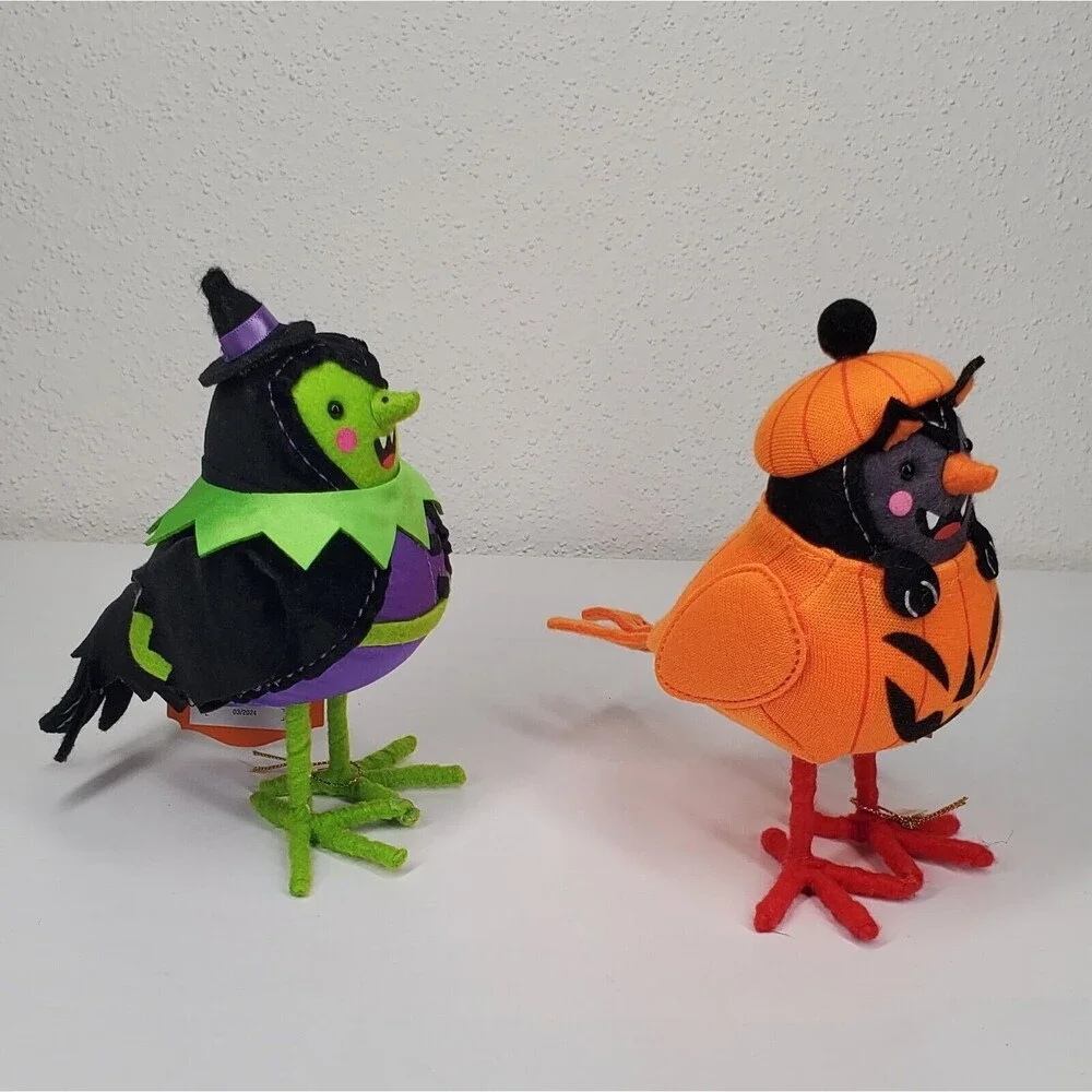 2024 Full Set Of 8 Target Hyde & EEK! Featherly Friends Halloween Fabric Birds